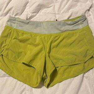 Lululemon Athletica Light Green Athletic Shorts
